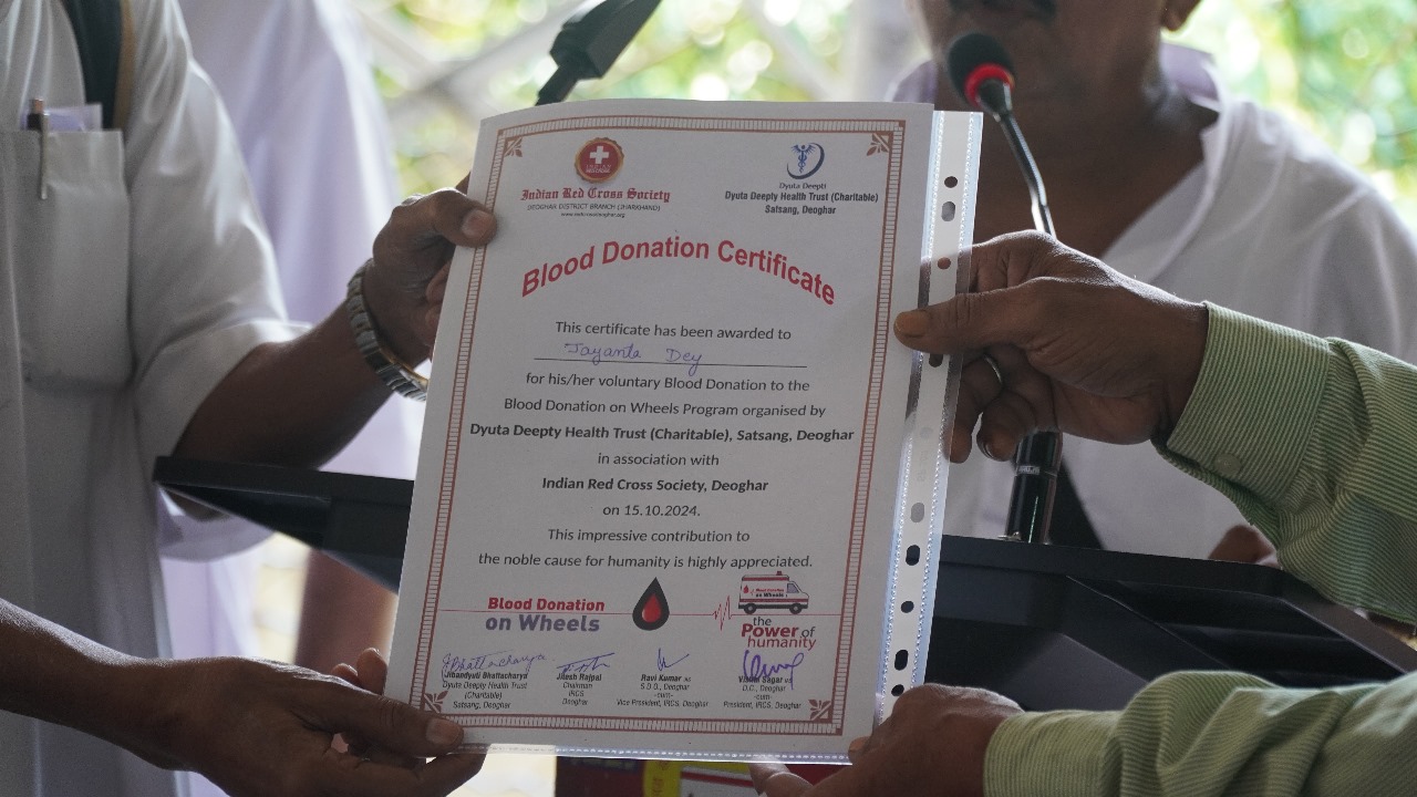 certificates from the Red Cross Socirty of India.